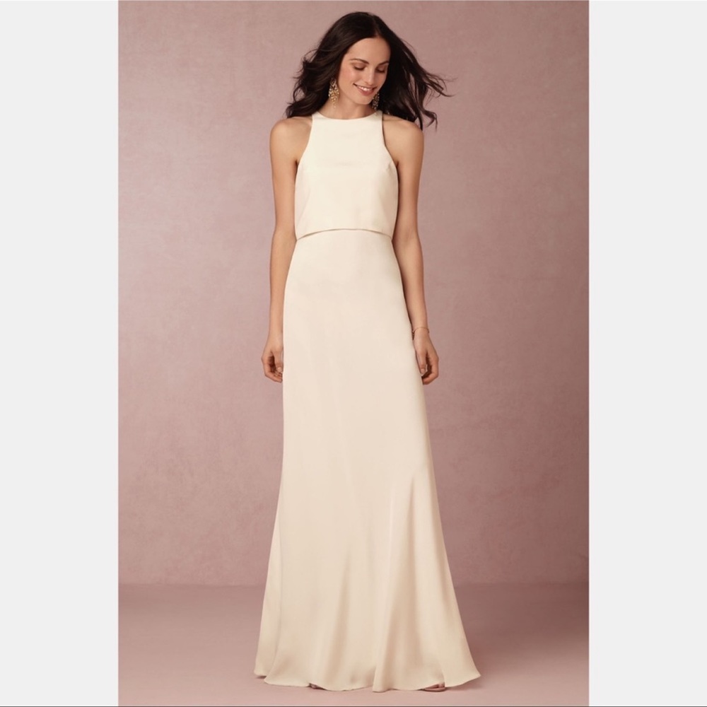BHLDN Jill Stuart Iva Maxi Crepe Gown - Picture 5 of 11